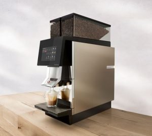 Thermoplan coffee machine on wood slab