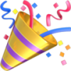 Party popper icon colored