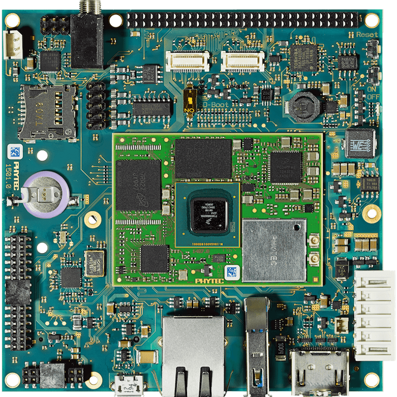 PHYTEC phyBOARD-i.MX 8M Single Board Computer top view